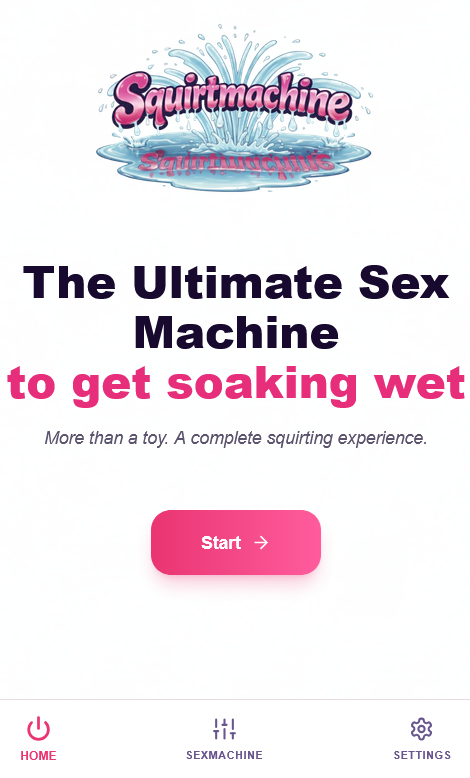 Squirtmachine web app on a phone