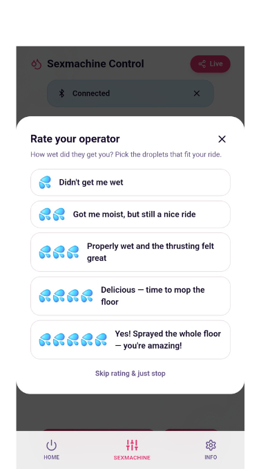 Step 6: Rate your operator